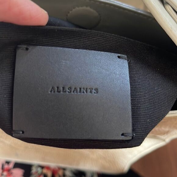 All Saints Fetch Crossbody Leather Bag (Taupe) - Picture 6 of 7